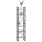 vidaXL Étagère de rangement Gris béton 60x30x210 cm Bois d'ingénierie