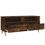 vidaXL Meuble TV chêne fumé 100x34 5x44 5 cm bois d'ingénierie