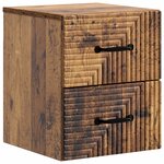 vidaXL Cabinet de chevet mural 2 pièces Bois ancien 34 5 x 33 x 40 cm