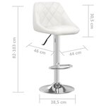 vidaXL Tabouret de bar Blanc Similicuir