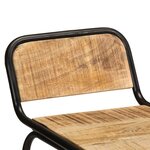 vidaXL Tabourets de bar lot de 2 Pièces bois massif manguier brut