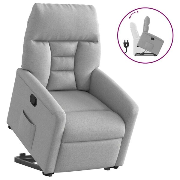 vidaXL Fauteuil inclinable gris nuage tissu
