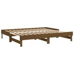vidaXL Lit coulissant sans matelas marron miel 2x(100x200) cm