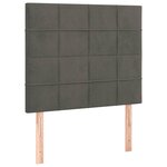 vidaXL Sommier à lattes de lit avec matelas Gris foncé 100x200 cm