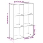 vidaXL Étagère séparatrice de pièce chêne artisanal 69 5x29x103 5 cm