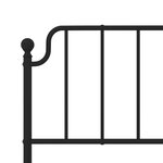vidaXL Cadre de lit métal avec tête de lit/pied de lit noir 193x203 cm