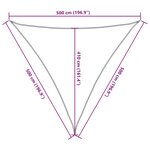 vidaXL Voile d'ombrage gris clair 5x5x5 m 100  polyester oxford