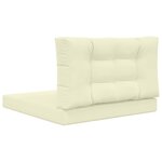 vidaXL Coussin de canapé d'extérieur 2 Pièces Crème Polyester