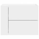 vidaXL Tables de chevet murales 2 Pièces blanc 45x30x35 cm