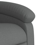 vidaXL Fauteuil inclinable gris foncé tissu