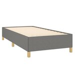 vidaXL Sommier à lattes de lit avec matelas Gris foncé 100x200cm Tissu