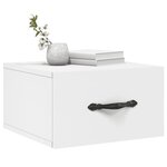 vidaXL Table de chevet murale blanc 35x35x20 cm