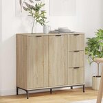 vidaXL Buffet Chêne sonoma 89 5 x 33 x 82 cm Bois d'ingénierie