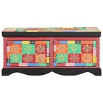 vidaXL Table basse multicolore 90x50x40 cm bois de manguier massif