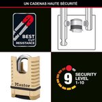 Cadenas en laiton massif à combinaison haute sécurité M1177EURDCC - Anse protégée