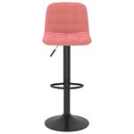 vidaXL Tabourets de bar lot de 2 rose velours
