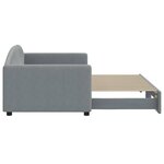 vidaXL Lit de jour avec lit gigogne gris clair 90x200 cm tissu