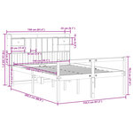 vidaXL Lit bibliothèque sans matelas cire marron 150x200 cm pin massif