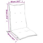 vidaXL Coussins de chaise à dossier haut lot de 2 modèle de feuille