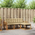 vidaXL Ensemble de canapés d'extérieur 4 pc Naturel et Beige