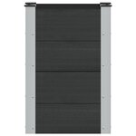 vidaXL Jardinière surélevée Noir 50 x 30 x 72 cm WPC et Aluminium