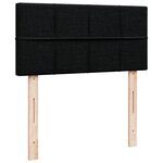 vidaXL Sommier à lattes de lit et matelas Noir 80x200 cm Tissu