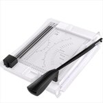 ACROPAQ Massicot Coupe-papier A4 10 pages à la fois- 3 têtes de coupe différents (droit  ondulé et perforé)- Sécurisé- Pliable- Règle marquée