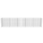 vidaXL Lit surélevé à gabion Acier galvanisé 450x50x100 cm