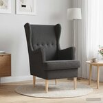 vidaXL Fauteuil Gris foncé Bouclé