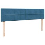 vidaXL Cadre de lit ottoman avec matelas bleu foncé 200x200 cm velours