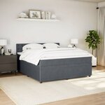vidaXL Sommier à lattes de lit et matelas Gris foncé 180x200cm Velours