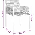 vidaXL Ensemble de salle à manger pour jardin 5 Pièces Noir Poly rotin