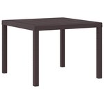 vidaXL Table de Jardin Marron 100 x 100 x 73 cm polyrotin