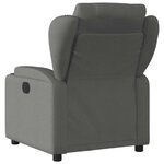 vidaXL Fauteuil inclinable électrique Gris foncé Tissu