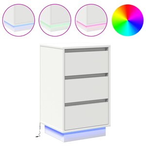 vidaXL Cabinet de chevet Blanc 39 x 34 5 x 65 cm Bois d'ingénierie