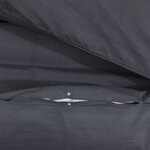 vidaXL Ensemble de housse de couette Noir 140x200 cm Coton