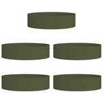 vidaXL Cache-pot de jardin 5 Pièces Vert olive 80 x 80 x 20 cm
