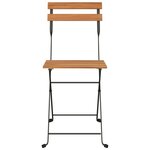 vidaXL Chaises de bistrot pliantes lot de 6 Bois de teck solide acier