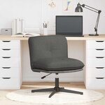 vidaXL Chaise pivotante de bureau Gris foncé Tissu