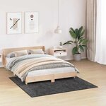 vidaXL Tapis Shaggy Anti-dérapant Gris foncé 160 x 160 cm PP