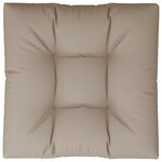 vidaXL Coussin de palette taupe 80x80x12 cm tissu