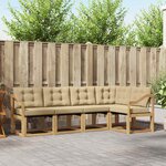 vidaXL Ensemble de canapés d'extérieur 5 pc Blanc et Beige