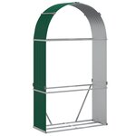 vidaXL Porte-bûches vert 120x45x210 cm acier galvanisé
