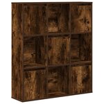 vidaXL Bibliothèque chêne fumé 89x24x101 5 cm bois d'ingénierie