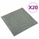 vidaXL Tapis 20 Pièces Vert 50 x 50 cm 100  Polypropylène