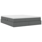 vidaXL Lit avec rangement et matelas Gris foncé 160 x 200 cm Polyester