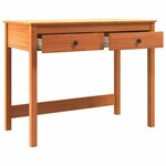vidaXL Bureau avec tiroir Max Marron 100 x 50 x 78 cm Pin massif