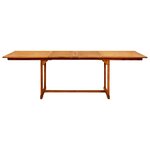 vidaXL Table à dîner de jardin (160-240)x100x75cm Bois d'acacia massif