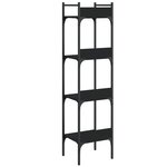 vidaXL Bibliothèque à 4 niveaux noir 35x30x138 5 cm bois d'ingénierie