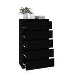 vidaXL Commode Noir 60x36x103 cm Bois d'ingénierie